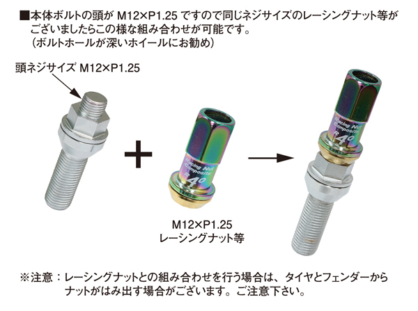 車KYO-EI レデューラレーシング ボルト M14xP1.25 35mm