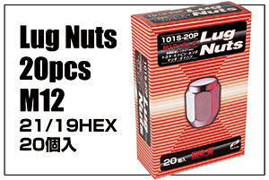 Lug Nut 20pcs M12 21/19HEX