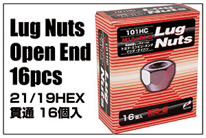 Lug Nut 16pcs Open End 21/19HEX